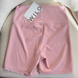 NWT Wilo The Label Pink Ribbed Shorts